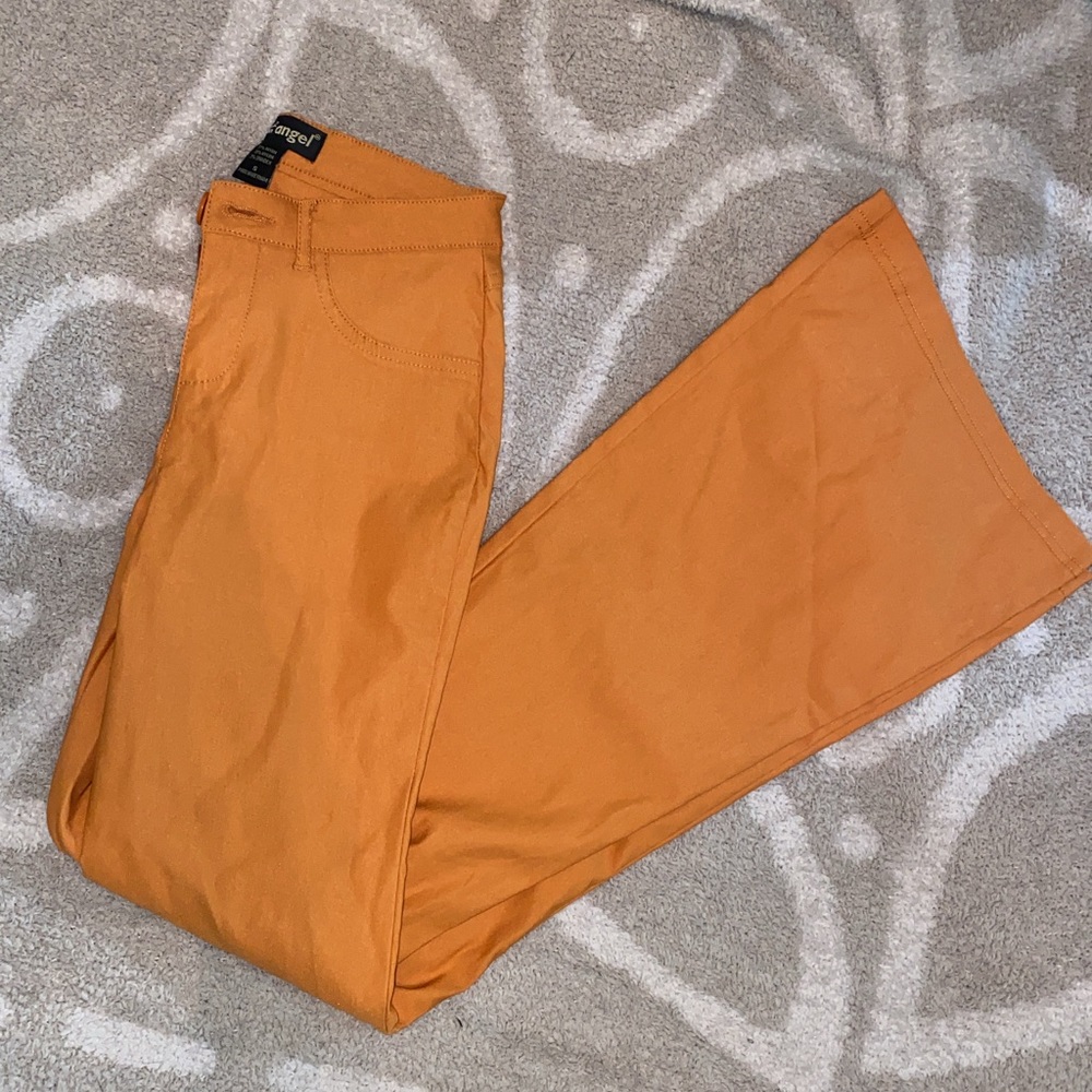 Orange bell bottom jeans